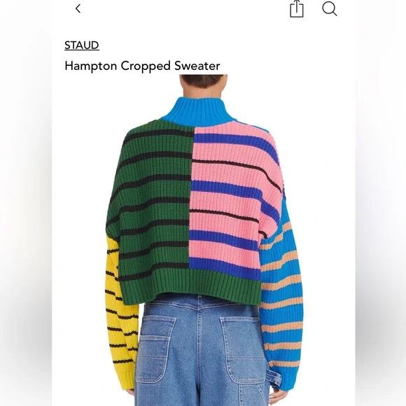 NWT Staud Cropped Hampton Sweater